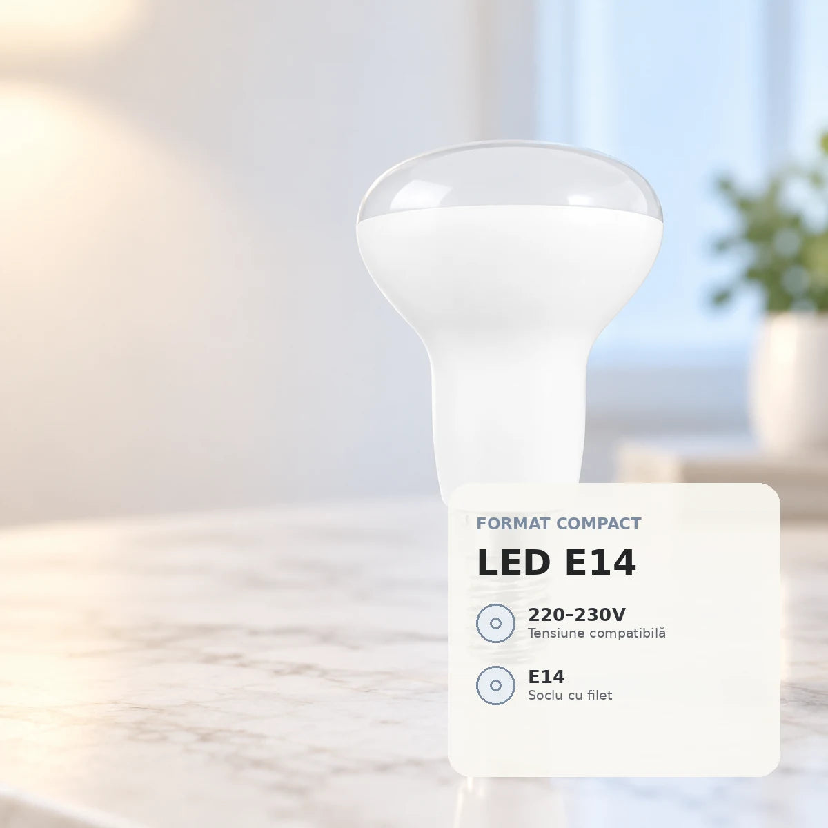 Bec LED E14 - format compact