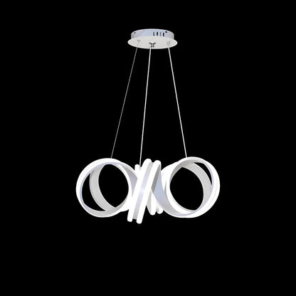 Lustra LED Suspendata cu Telecomanda INFINITY Twist, 180W, Inaltime Reglabila, Lumina Rece/Calda/Neutra, Dimabila, Alb