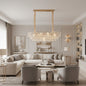 Candelabru Cristal Regalis 11x E14, Diametru 85cm, Auriu Lucios, Inaltime Reglabila