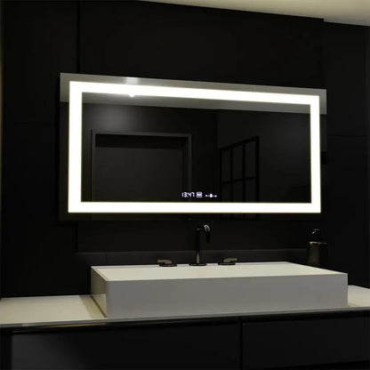 Oglinda LED Rectangulara, 160x80cm, Verite MotionGlow Marcello, Sistem Dezaburire, Ceas & Termometru, Dimabila – oglindă
