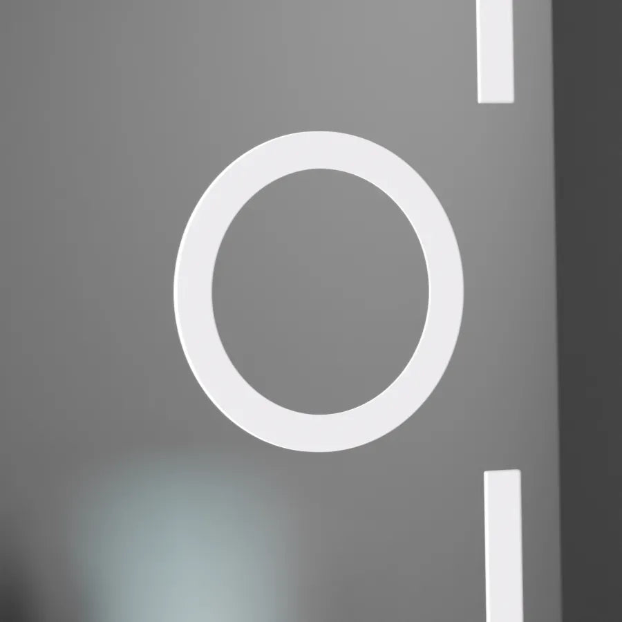 Oglinda LED Rectangulara 50x70 Eclat MotionGlow Marcello, Lupa Cosmetica, Sistem Dezaburire, Termometru si Ceas, Dimabila