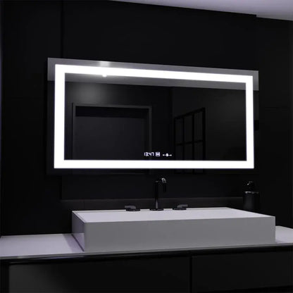 Oglinda LED Rectangulara, 160x80cm, Verite MotionGlow Marcello, Sistem Dezaburire, Ceas & Termometru, Dimabila – oglindă