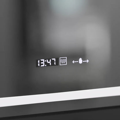 Oglinda LED Rectangulara 50x70 Eclat MotionGlow Marcello, Lupa Cosmetica, Sistem Dezaburire, Termometru si Ceas, Dimabila