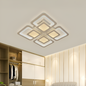Lustra LED cu Telecomanda SUSAN, 77W, 4 Patrate, lumina Rece/Calda/Neutra, Dimabila, Alb – lustră LED, culoare albă, cu