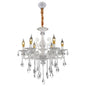 Candelabru SANSSOUCI 6xE14 Cristal si Metal – Design Clasic, Inaltime Ajustabila, Alb Argintiu