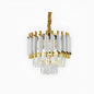 Candelabru Cristal VERSAILLES Petito 3xE14, Diametru 30cm, Auriu Lucios si Alb, Inaltime Reglabila – culoare aurie, culo