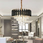 Candelabru Cristal VERSAILLES Nobile 4xE14, Diametru 40cm, Auriu Lucios si Negru, Inaltime Reglabila – culoare aurie, cu