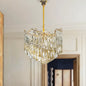 Candelabru Cristal TOPKAPI Eleganza 8x E14, Diametru 49cm, Auriu Lucios, Inaltime Reglabila – culoare aurie, 49 cm – Reg