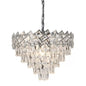 Candelabru Cristal WINDSOR Eleganza 5x E27, Diametru 49cm, Crom Lucios, Inaltime Reglabila – culoare argintie, 49 cm – R