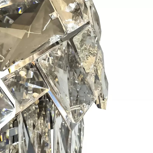 Candelabru Cristal WINDSOR Nobile 5xE27, Diametru 40cm, Crom Lucios, Inaltime Reglabila – culoare argintie, 40 cm – Rega