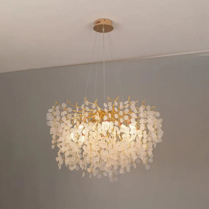 Candelabru Cristal WALTZ Serenade, 8x G9, Auriu, 60cm, Inaltime Reglabila