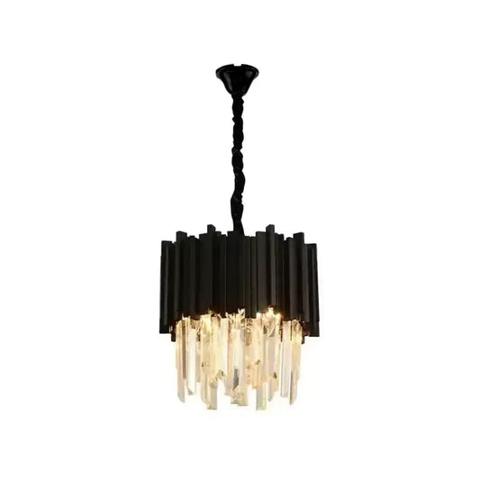 Candelabru Cristal BLOIS Petito 3xE14, Diametru 30cm, Negru, Inaltime Reglabila