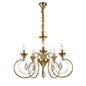 Candelabru Cristal Frederick 5xE14, Diametru 45cm, Auriu, Inaltime Reglabila – culoare aurie, 45 cm – RegalStore, ilumin