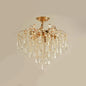 Candelabru Cristal EGO 5x E27, Diametru 47cm, Auriu Lucios