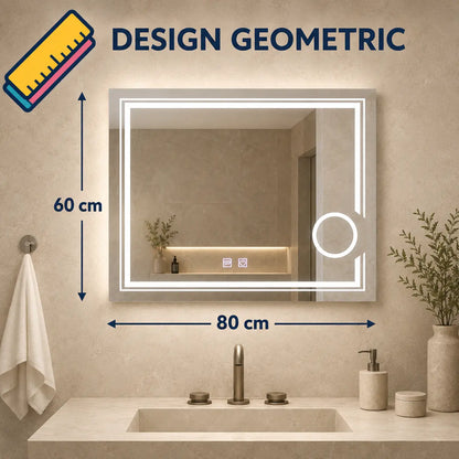 Oglindă LED Canto – dimensiuni 80 x 60 cm