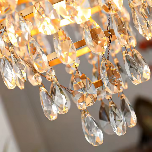 Candelabru Cristal REGALITE Petito, 3XE14, Diametru 25cm, Auriu Lucios, Inaltime Reglabila – culoare aurie, 25 cm – Rega