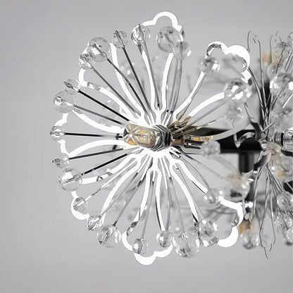 Candelabru Cristal PETERHOF Regalis 16x G4, Lungime 120cm, Negru