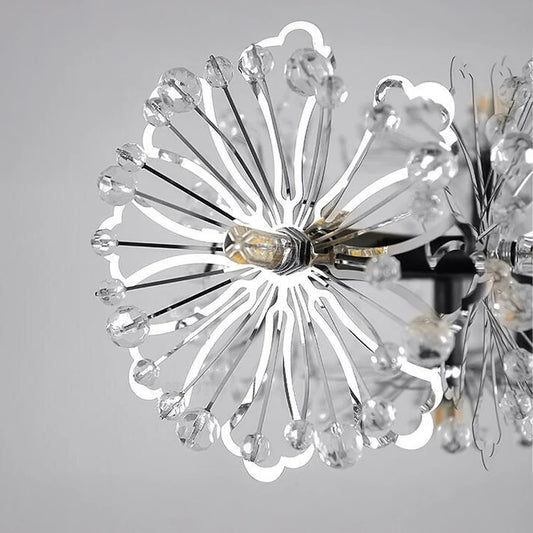 Candelabru Cristal PETERHOF Regalis 16x G4, Lungime 120cm, Negru