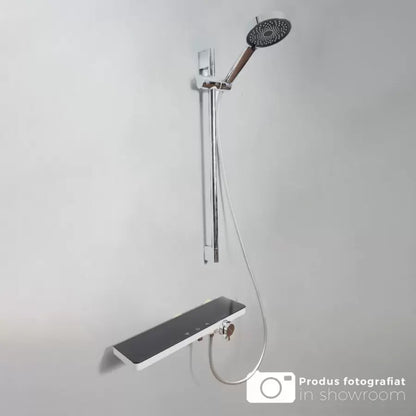 Coloana Dus Inox Lucios Argintiu Negru 11211BH/C – culoare neagră, culoare argintie – RegalStore, iluminat interior