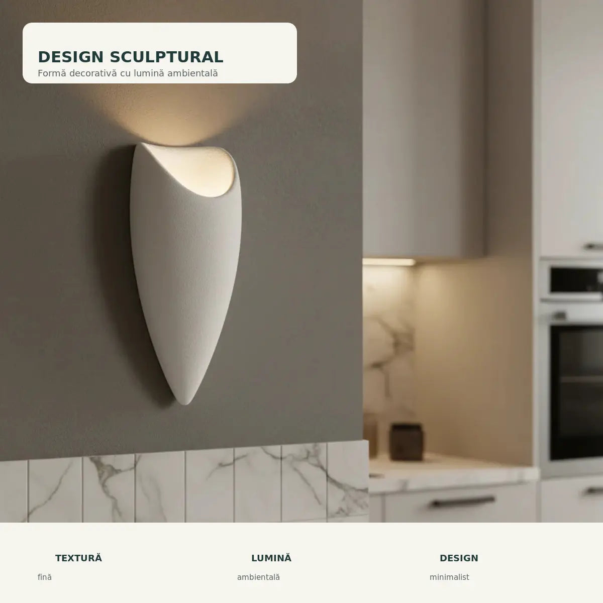 Aplica decorativa CORVUS - detaliu forma sculpturala