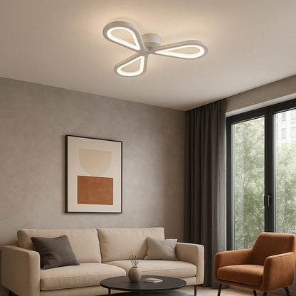 Lustra LED Auralius cu 3 Petale 18W Acril si Metal Lumina Neutra 4000K Alb