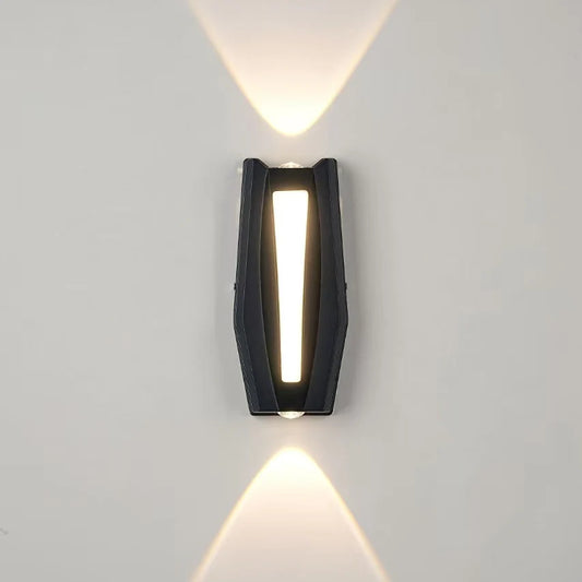 Aplica LED AX218 de Exterior si Interior, 2 Surse x 8W, Metalic, Negru, 3000K