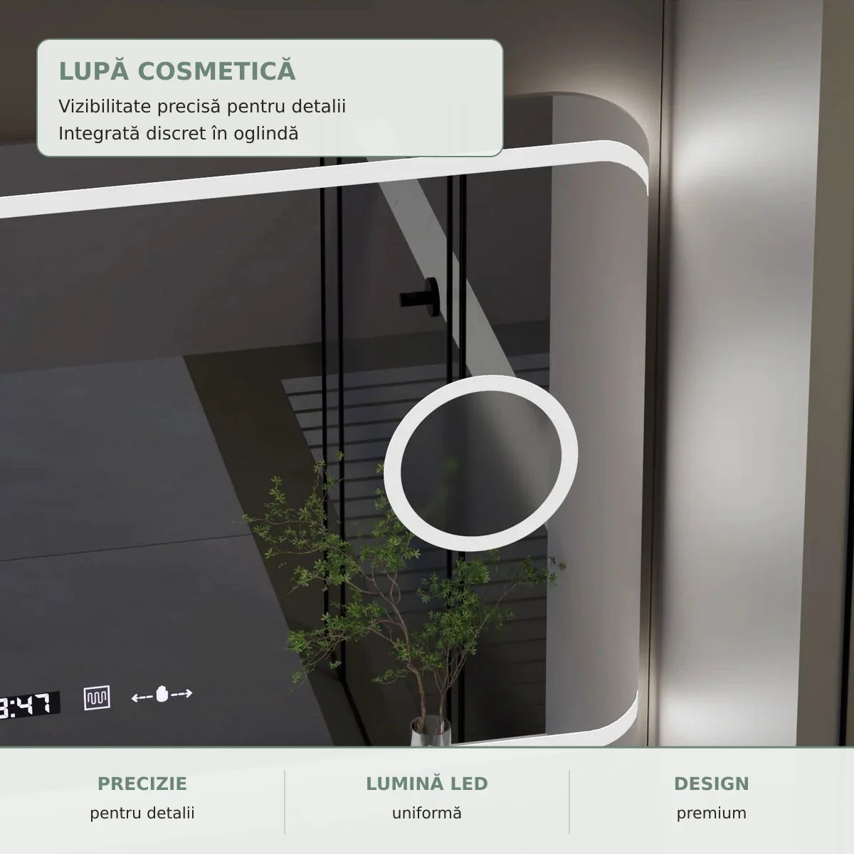 Oglinda LED Definition - lupa cosmetica integrata