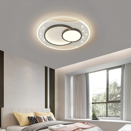 Lustra LED cu telecomanda SERPENTA 125W, Rotunda, lumina Rece/Calda/Neutra, Dimabila, Negru