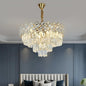 Candelabru Cristal WINDSOR Nobile 5xE27, Diametru 40cm, Auriu Lucios, Inaltime Reglabila
