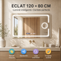 Oglindă LED Eclat 120x80 - prezentare premium