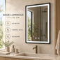 Edge Luminous 60x90 cm - oglinda LED cu rama neagra