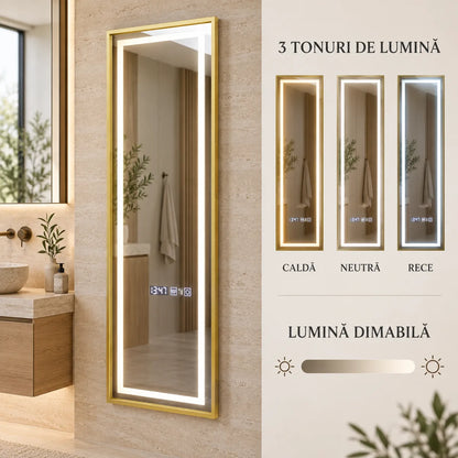 Oglinda LED Elena - trei tonuri si lumina dimabila