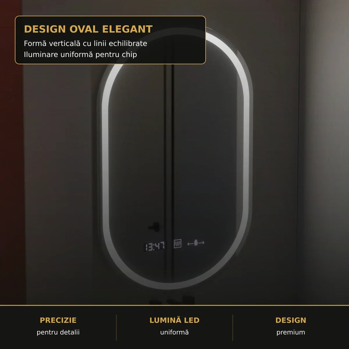 Oglindă LED Eminence 50x80 cm – detalii