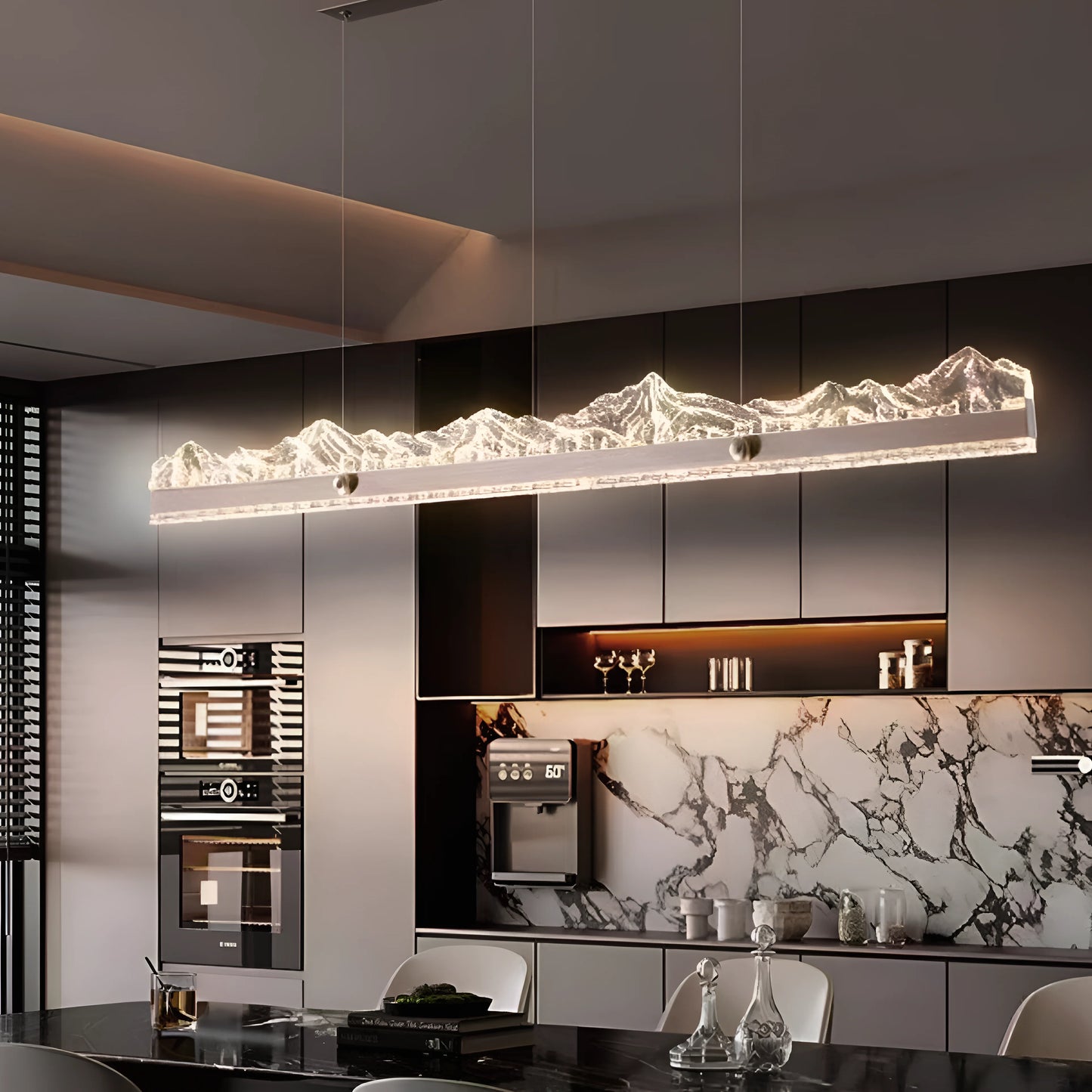 Lustra LED suspendata cu Telecomanda MARISTELLA 36W, lumina Rece/Calda/Neutra, Dimabila,Inaltime Reglabila, Negru