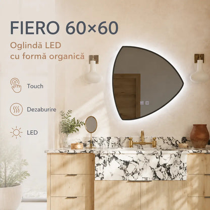 Oglindă LED Fiero 60x60 cm – prezentare premium