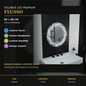 Oglindă LED Flusso 60 cm – prezentare premium