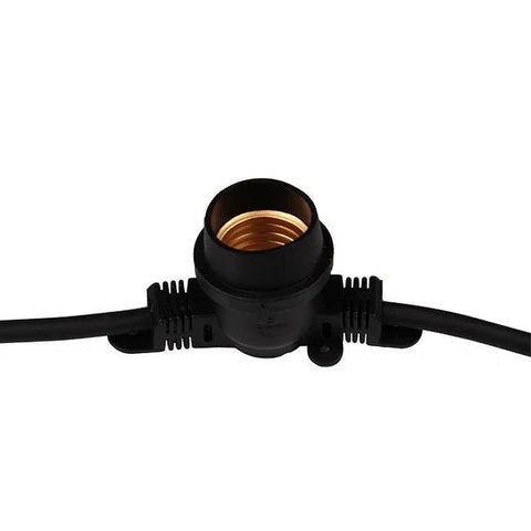 Ghirlanda LED 10 surse de lumina 10M 10xE27 Negru IP65