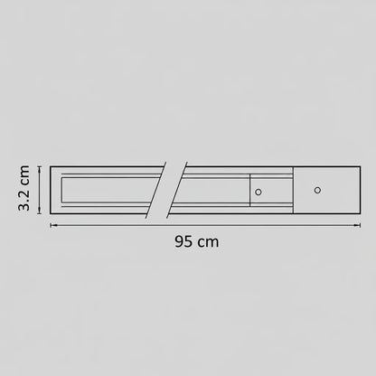 Sina Magnetica pentru Proiectoare LED, 95x3.2cm, Aplicata, Neagra