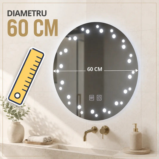Oglindă LED Ivory – diametru 60 cm
