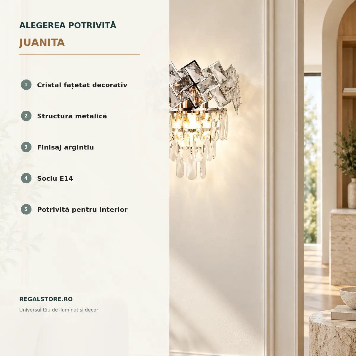 Aplica Cristal Juanita - beneficii principale