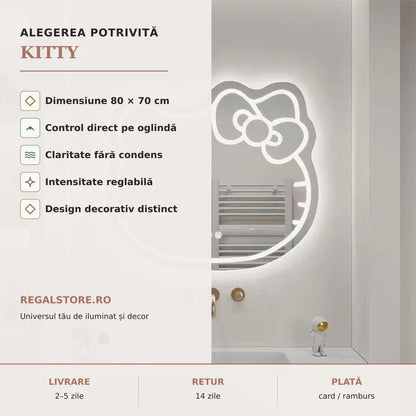 Oglinda LED Kitty - beneficii principale