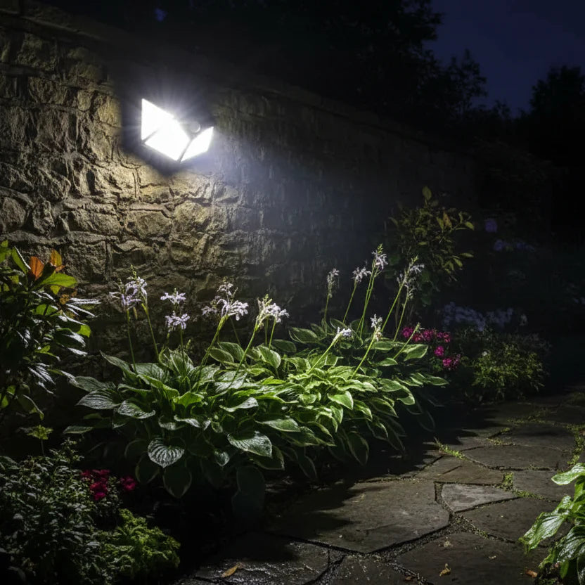 Lampa Solara cu Senzor de Miscare, 100 LED-uri, IP.65, Negru
