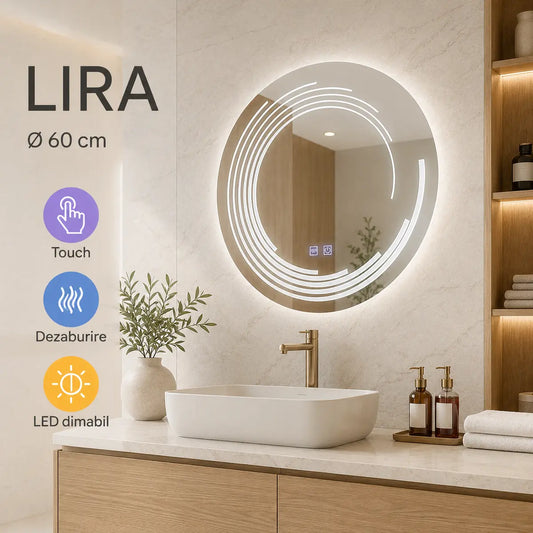 Oglindă LED Lira 60 cm – prezentare premium