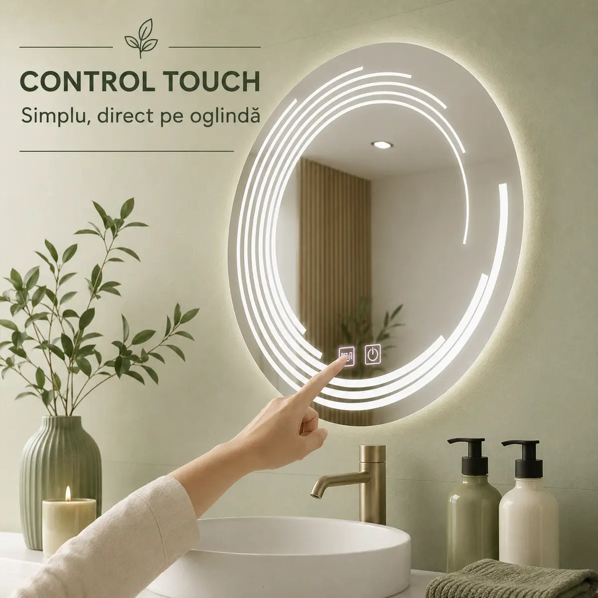Oglindă LED Lira – control touch