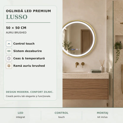Oglinda LED LUSSO 50 cm - imagine principala