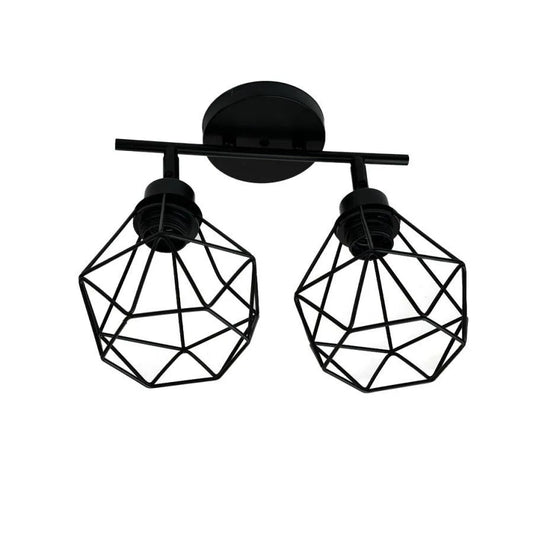 Lustra Aerope, 2x E27, Metal, Negru – lustră LED, culoare neagră – RegalStore, iluminat interior