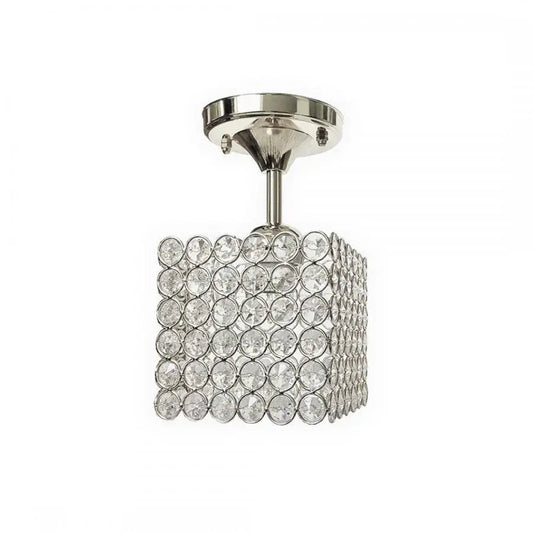 Lustra Catrina, 1*E27, Crom, Metal si Cristal – lustră LED, culoare argintie – RegalStore, iluminat interior