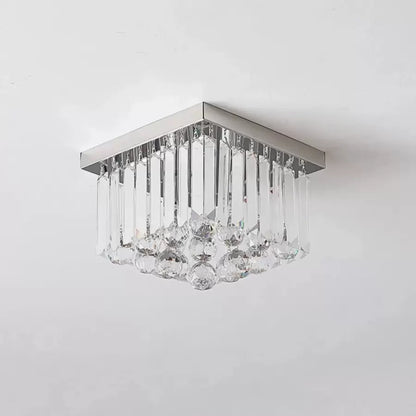 Lustra Cristal MARTINEZ Linear Luxe, Diametru 35cm, 4x E14, Crom Lucios