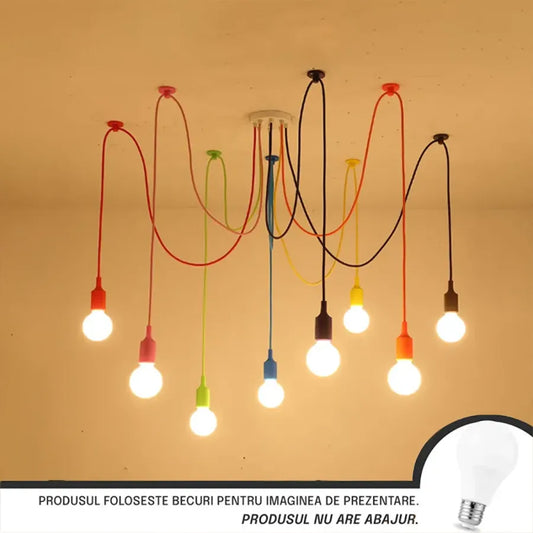 Lustra Kappa 8XE27 Multicolor – lustră LED – RegalStore, iluminat interior