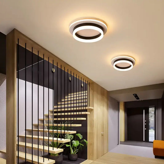 Lustra LED SOLENA Rotonda Alb Negru, 13W, Lumina Rece/Calda/Neutra